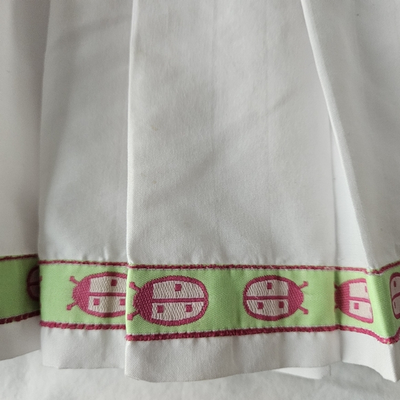 LILLY PULITZER Steff Godet Ladybug Pleated White Tennis Skirt | SZ 4 - Picture 3 of 10